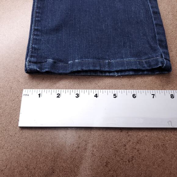 American Eagle Slim Boot Jeans Women 2 Dark Blue Y2K Sustainable Retro Cowgirl - Picture 8 of 12